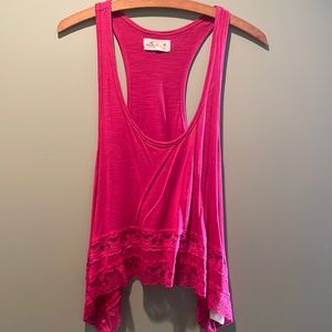 Hollister laced bottom tank top size Medium